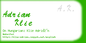 adrian klie business card